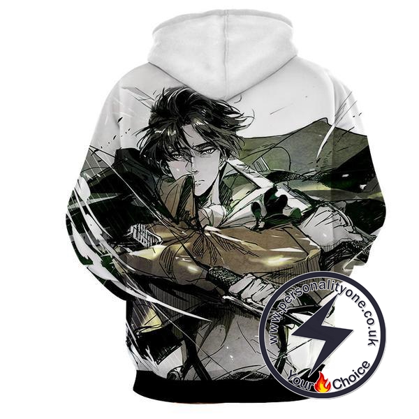 Attack On Titan - Levi Ackerman 3D - Attack On Titan Hoodies